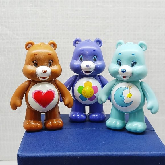 Care Bears 3" figures Tender Heart, Harmony Bear, Bedtime Bear by Just Play 2015 - Picture 1 of 12